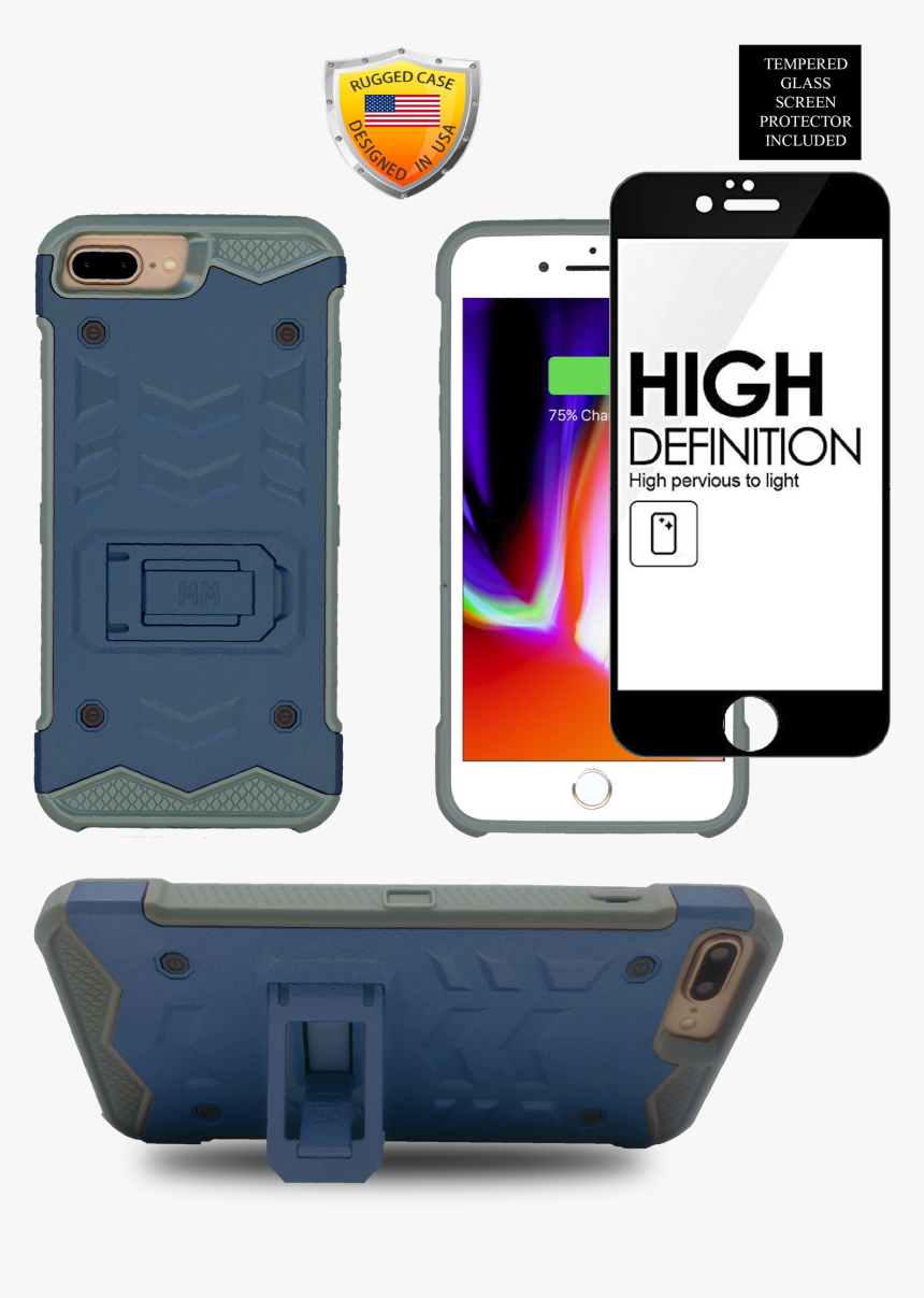 Iphone 8 Plus /7 Plus Mm Opal Kickstand Case Navy, HD Png Download
