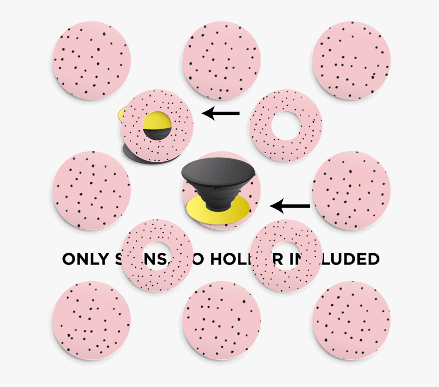 Small Dots On Pink Skin Phone Holder - Mobile Phone, HD Png Download