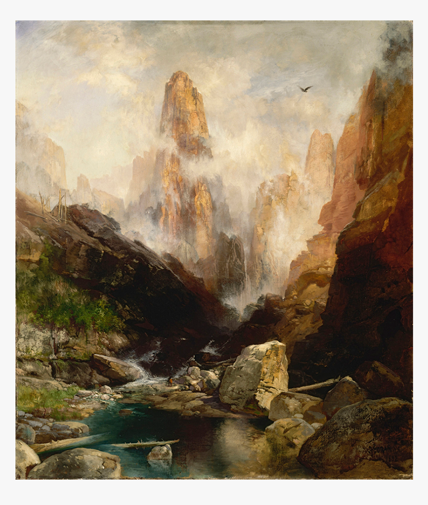 Thomas Moran S Mist In Kanab Canyon, Utah - Mist In Kanab Canyon, Utah, HD Png Download