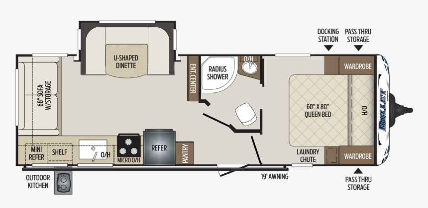 2020 Keystone Bullet 243bhs, HD Png Download