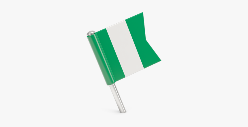 Square Flag Pin - Nigeria Flag Map Pin Transparent, HD Png Download