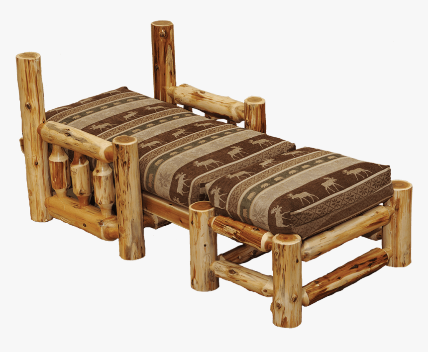 Cedar Futon Chair And Ottoman And Cover - Bed Frame, HD Png Download