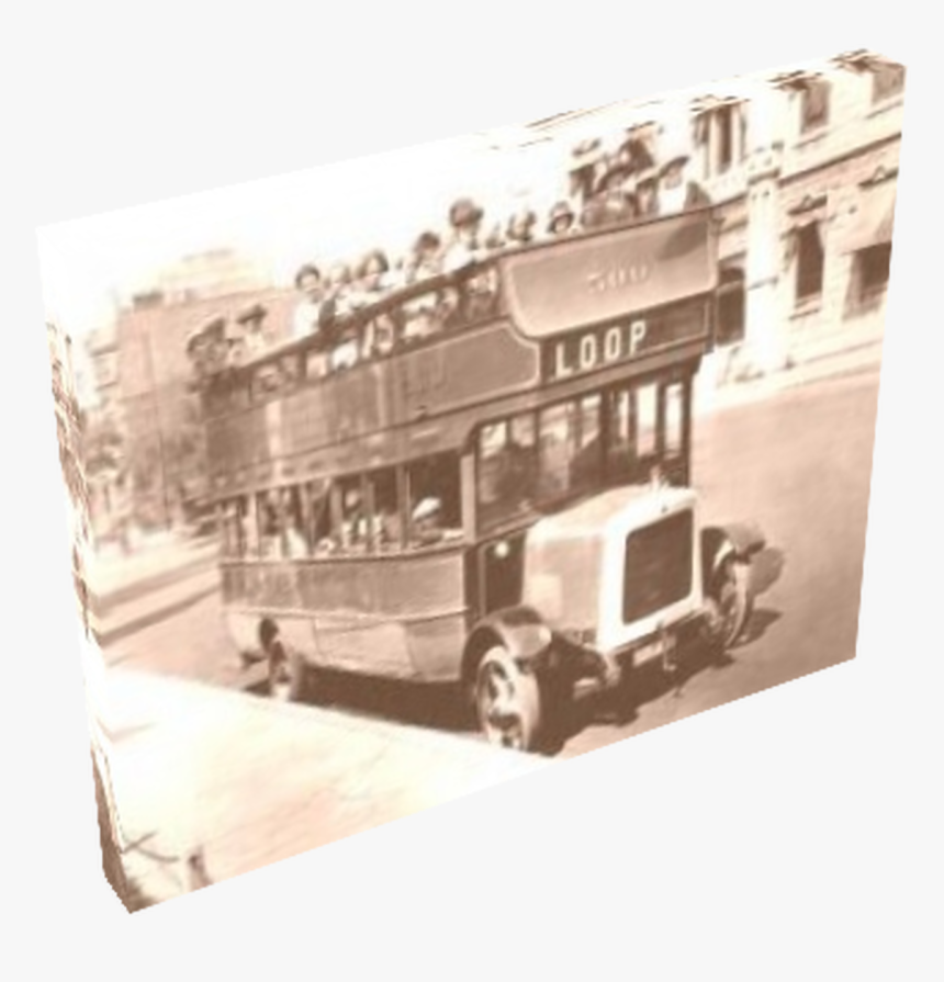 Chicago Cta Bus In Front Of Water Tower - Double-decker Bus, HD Png Download