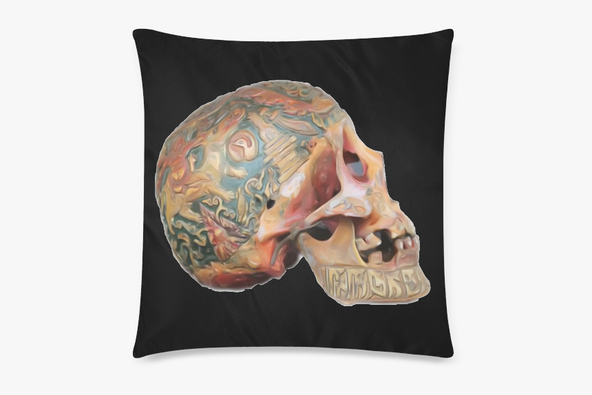 Colored Human Skull Custom Zippered Pillow Case 18 - Cushion, HD Png Download