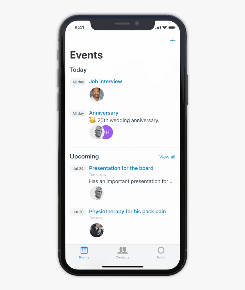 Profile Of Person With Notes And Events - Mobile Accounting App, HD Png Download