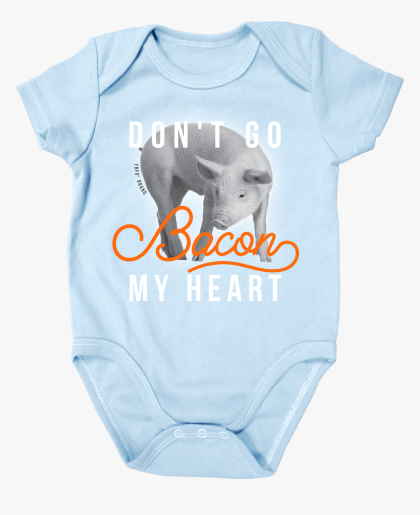Farm Girl Boy Don T Go Bacon My Heart Onesie - Pig On White Background, HD Png Download
