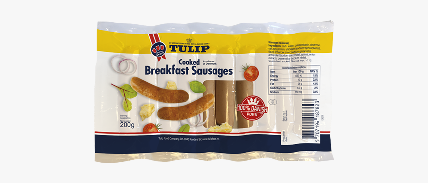 Tulip Breakfast Sausages 10x20g Folie China - Frankfurter Würstchen, HD Png Download