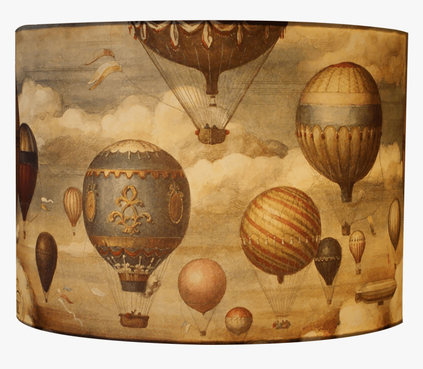 Lampshade With Hot Air Balloon Design - Hot Air Balloon Drum Lampshade, HD Png Download