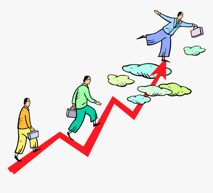 Vector Illustration Of Businessmen Climbing To Top - Team Success Mlm Climb Clipart, HD Png Download