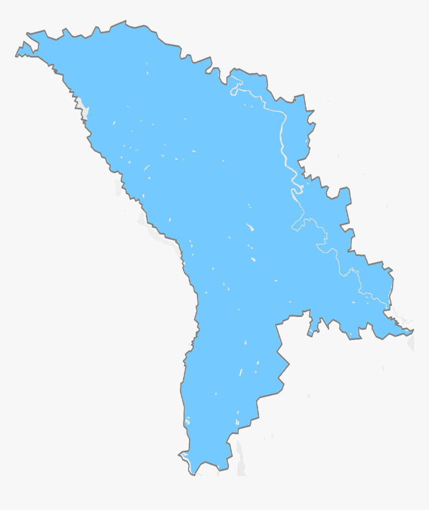 Moldova Map Blue - Capital Of Moldova On Map, HD Png Download