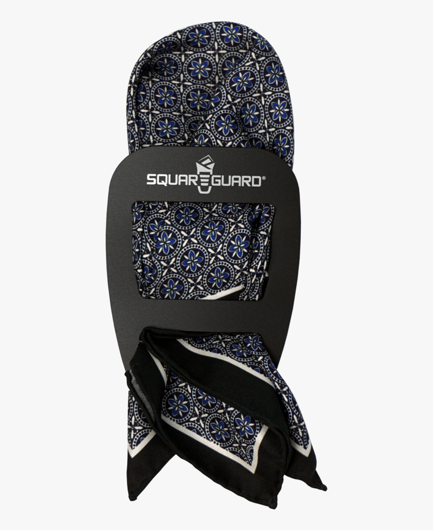 Navy Floral Medallions Pocket Square Squareguard - Car Seat, HD Png Download