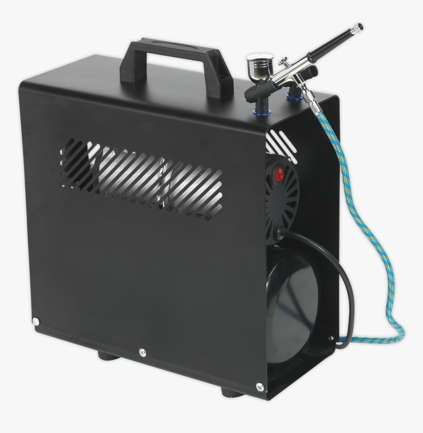 Ab9001 With Airbrush - Sealey Airbrush Compressor, HD Png Download