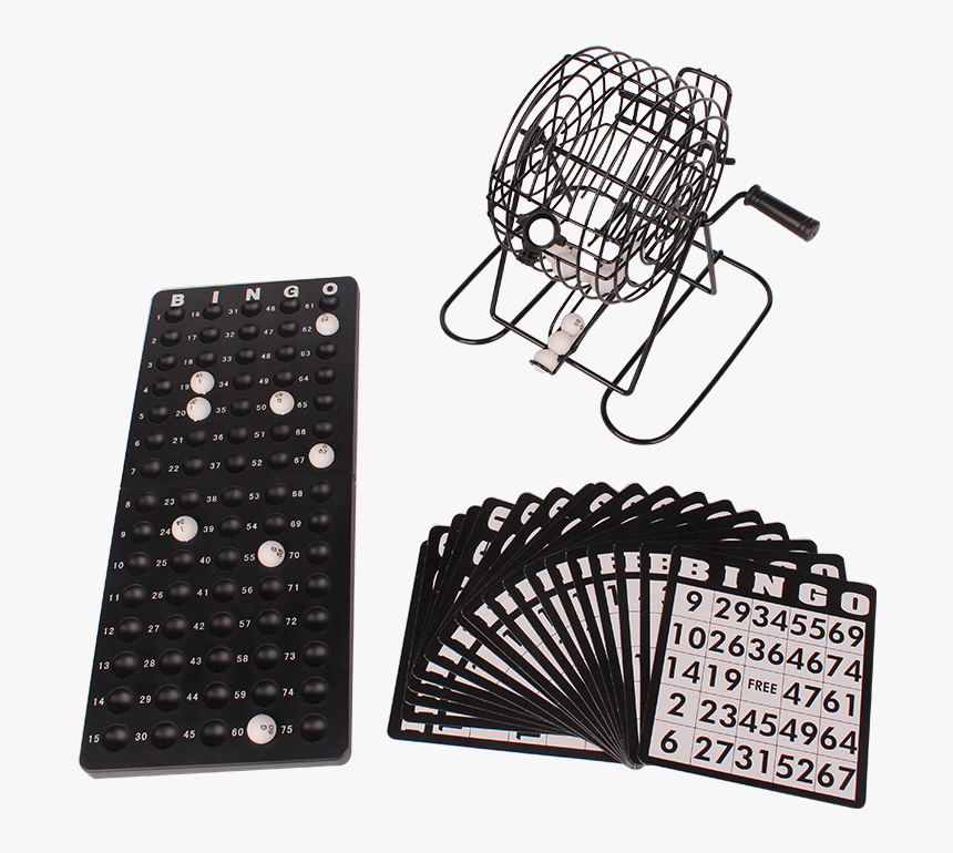 Custom Made Deluxe Wire Cage Bingo Set - Hand Fan, HD Png Download