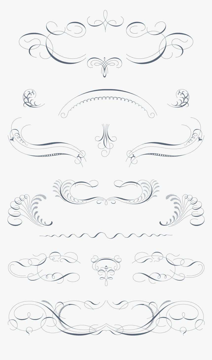 Luxurious Flourishes Vector Pack - Drawing, HD Png Download