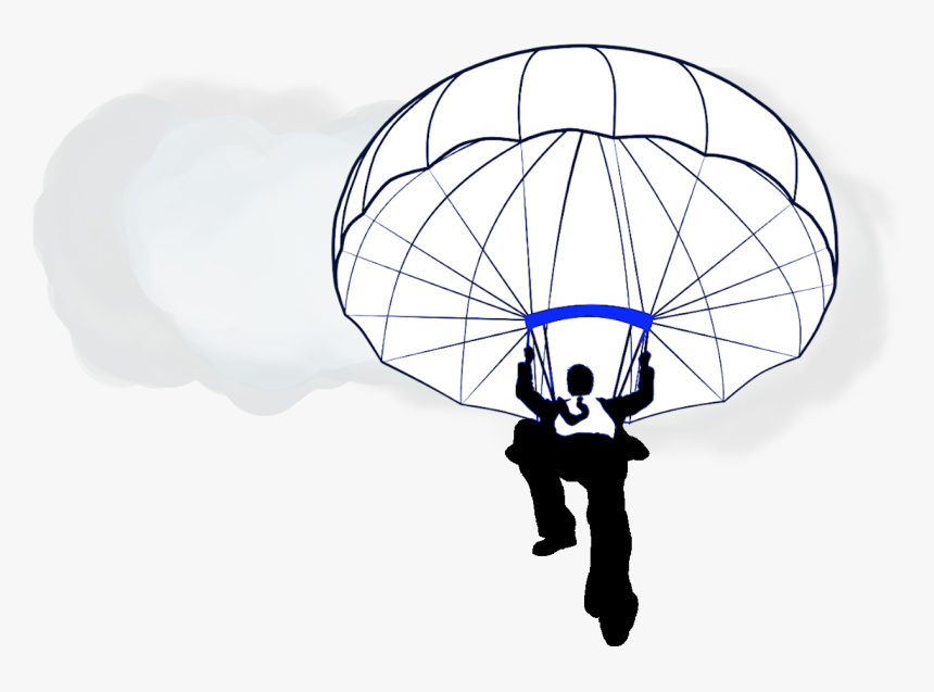 Parachute Silhouette, HD Png Download