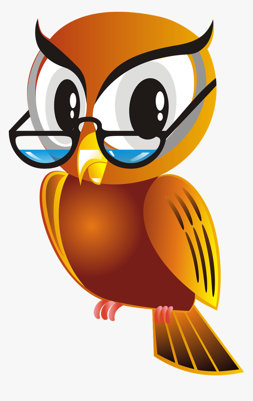Owl With Glasses Clip Art