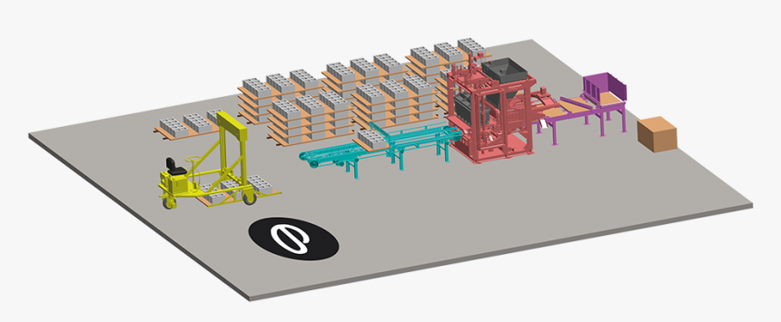 Installations For Production Of Concrete Products 1 - Concrete Block Manufacturing Machinery Diagram, HD Png Download