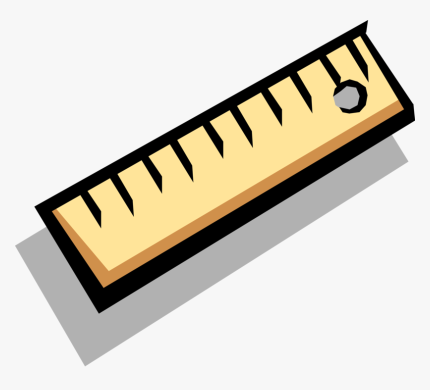 Vector Illustration Of Ruler, Rule Or Line Gauge Straight Ruler, HD