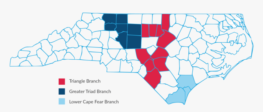 Map-01 - Map Of North Carolina, HD Png Download