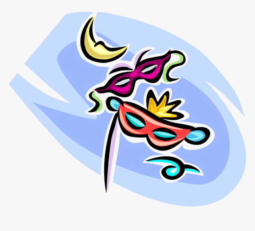 Vector Illustration Of New Orleans Mardi Gras, Shrove - Mascara De Carnaval, HD Png Download