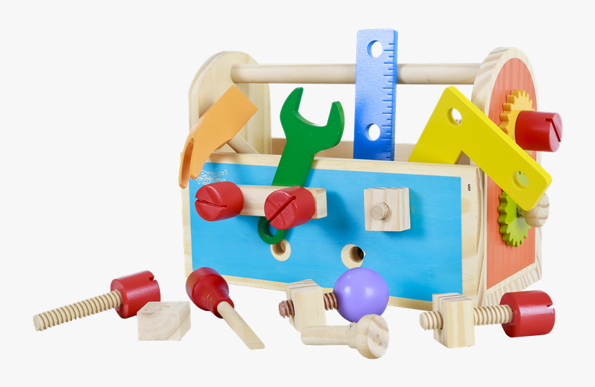 Caixa De Ferramentas De Brinquedo De Madeira, HD Png Download