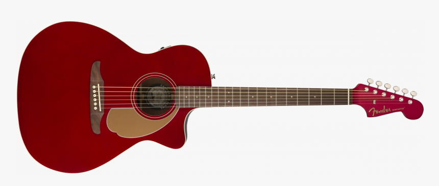 Fender Newporter Player Acoustic Guitar - Fender Redondo Player Candy Apple Red, HD Png Download