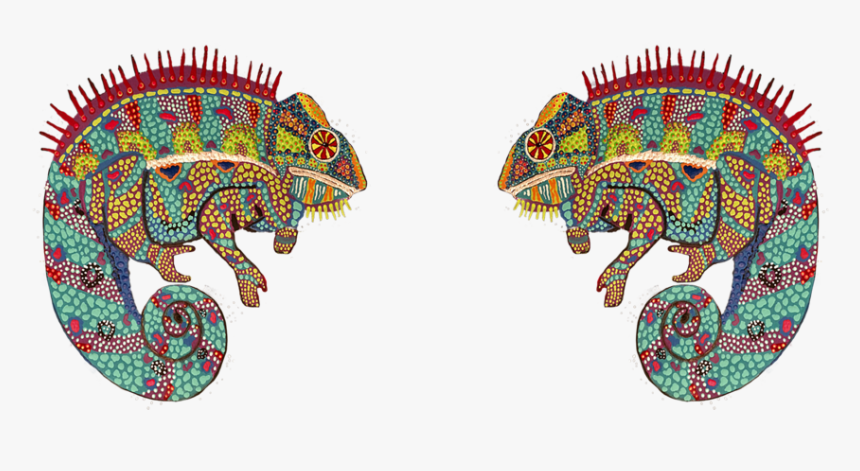Cosmic Chameleon And Magic Mushroom - Illustration, HD Png Download