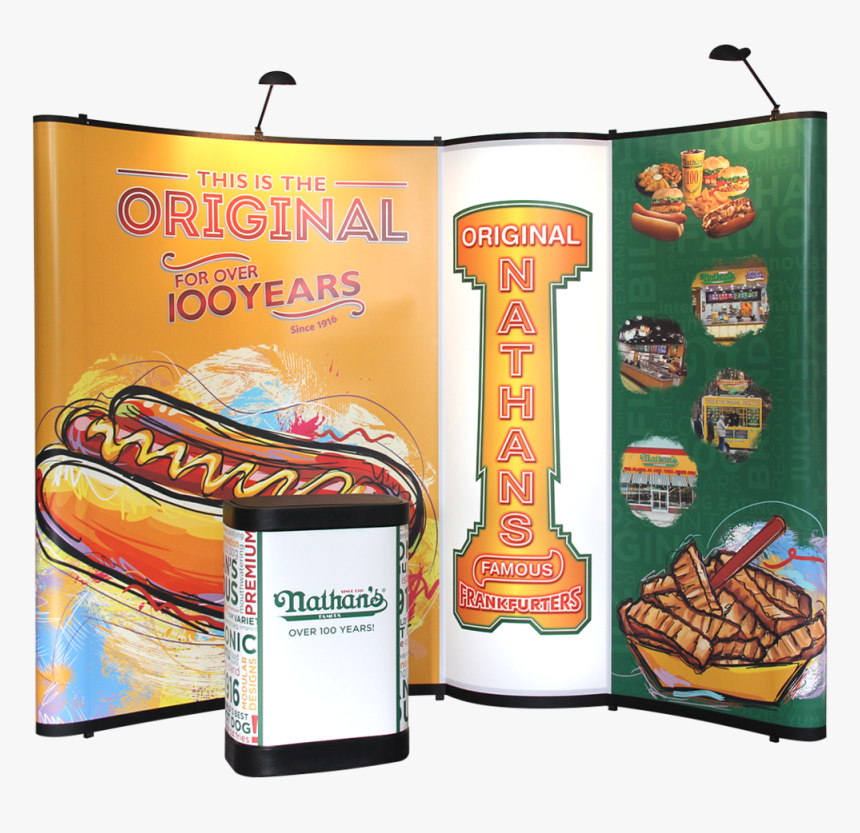 Nathans Hotdogs Pop-up Cutout Square Sfv - Banner, HD Png Download