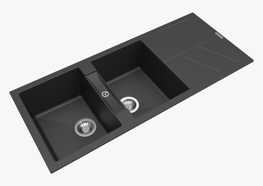 Carysil Jazz D200 Double Bowl With Drainer Granite - Sink, HD Png Download