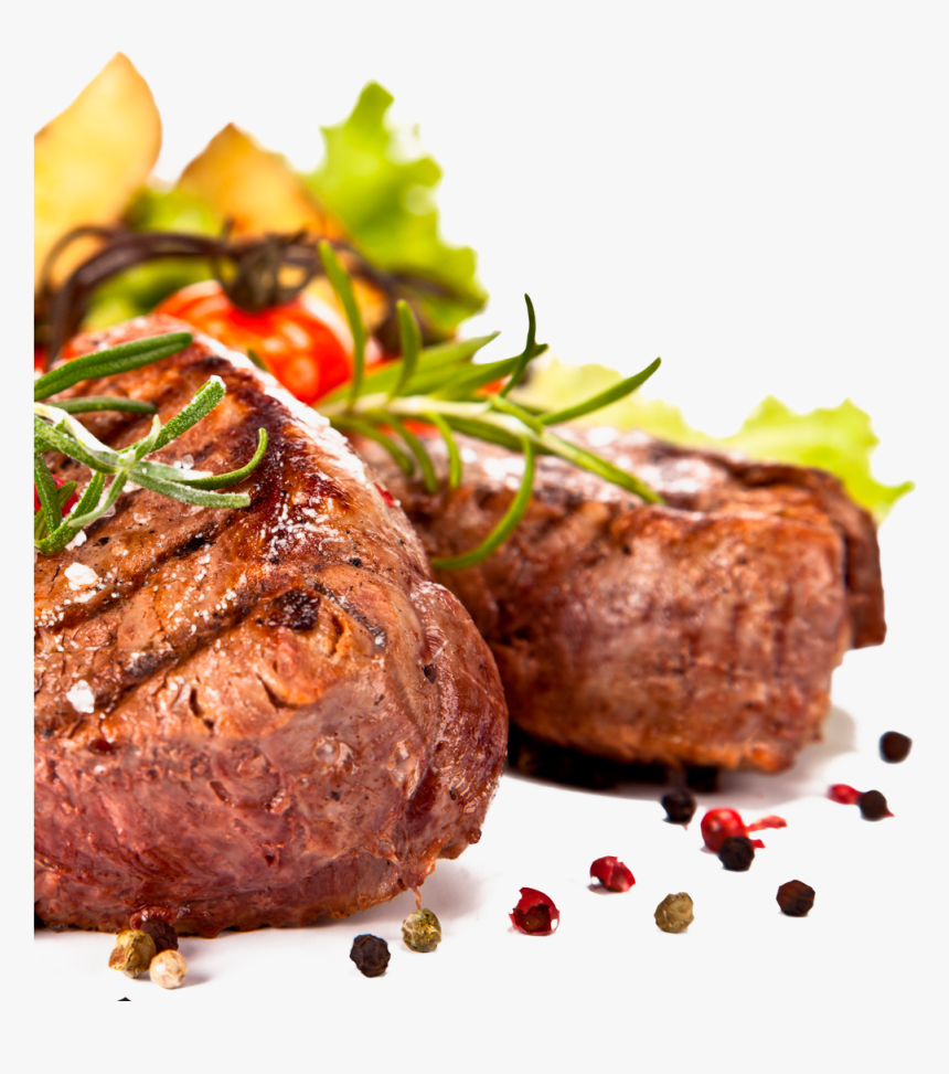 Marinated Steaks With Peppercorns And Fresh Vegetables - Train For Mass, HD Png Download