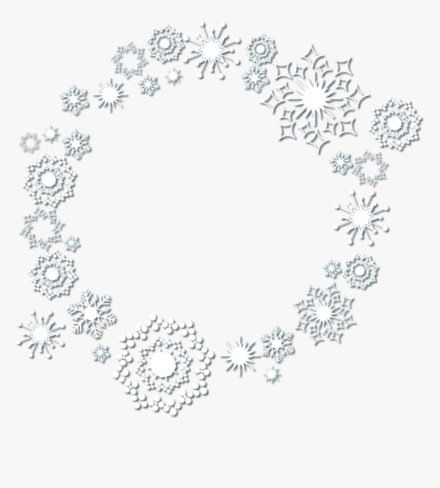 #ftestickers #snow #snowflakes #frame #borders #aesthetic - Doily, HD Png Download