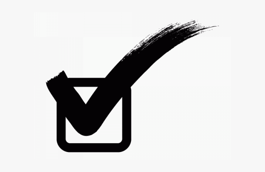 Check Clipart Black And White - Transparent Background Tick Icon, HD Png Download