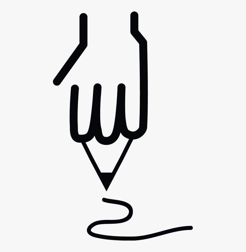 A Hand Holding A Pencil Drawing An An Image, HD Png Download