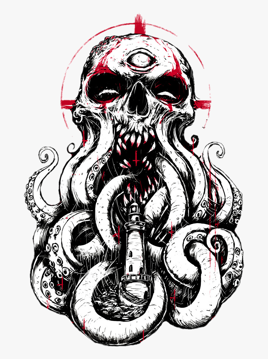 #lighthouse #farol #monstro #monster #criature #tentacles - Illustration, HD Png Download