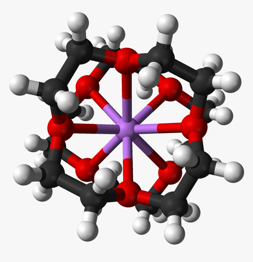 Bis Lithium Cation From Xtal 3d Balls A - Bis 12 Crown 4 Lithium, HD Png Download