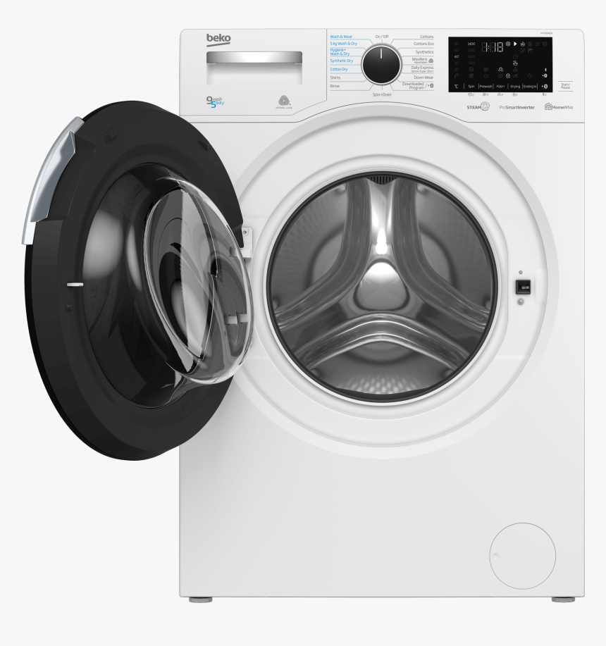 Freestanding Washer Dryer Htv9743x - Aquatech Beko 9kg, HD Png Download
