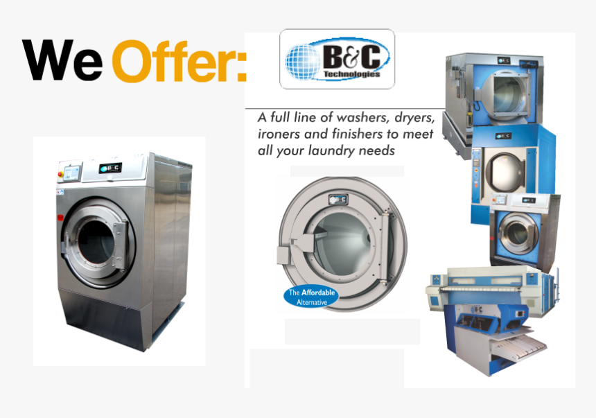 Laundry Equipment Sales - B&c Technologies, HD Png Download