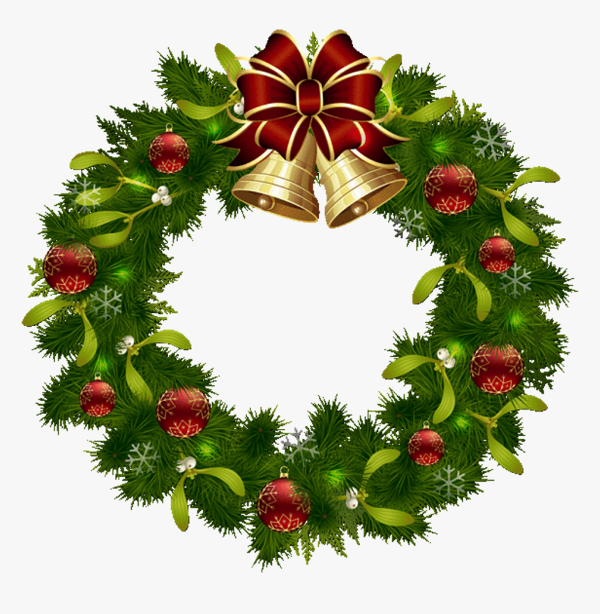 Transparent Christmas Wreath Clipart , Png Download - Transparent Christmas Wreath Clipart, Png Download