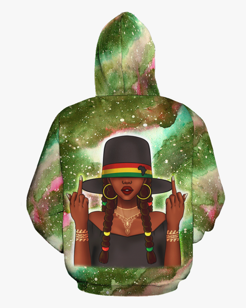 Bad Girl All-over Hoodie 
 Class - Hoodie, HD Png Download