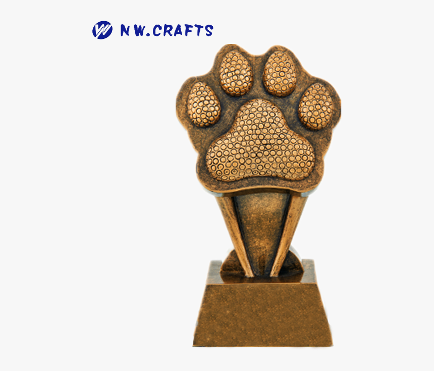 Trophies Pet Dog Cat Paw Print Cat Show Trophy 2 Sizes - Bronze Sculpture, HD Png Download