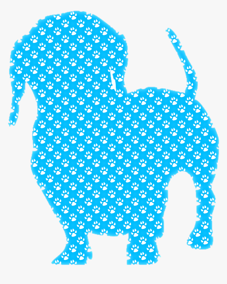 Hd Paw Prints Animals Images Dachshund Dinosaur Stuffed - Blue Shirt White Polka Dots, HD Png Download