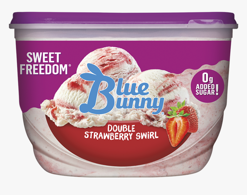 Sweet Freedom® Double Strawberry Swirl - Blue Bunny Strawberry Ice Cream, HD Png Download