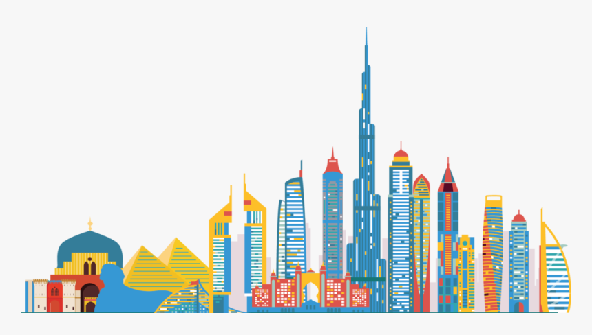 Middle East Skyline Illustration, HD Png Download