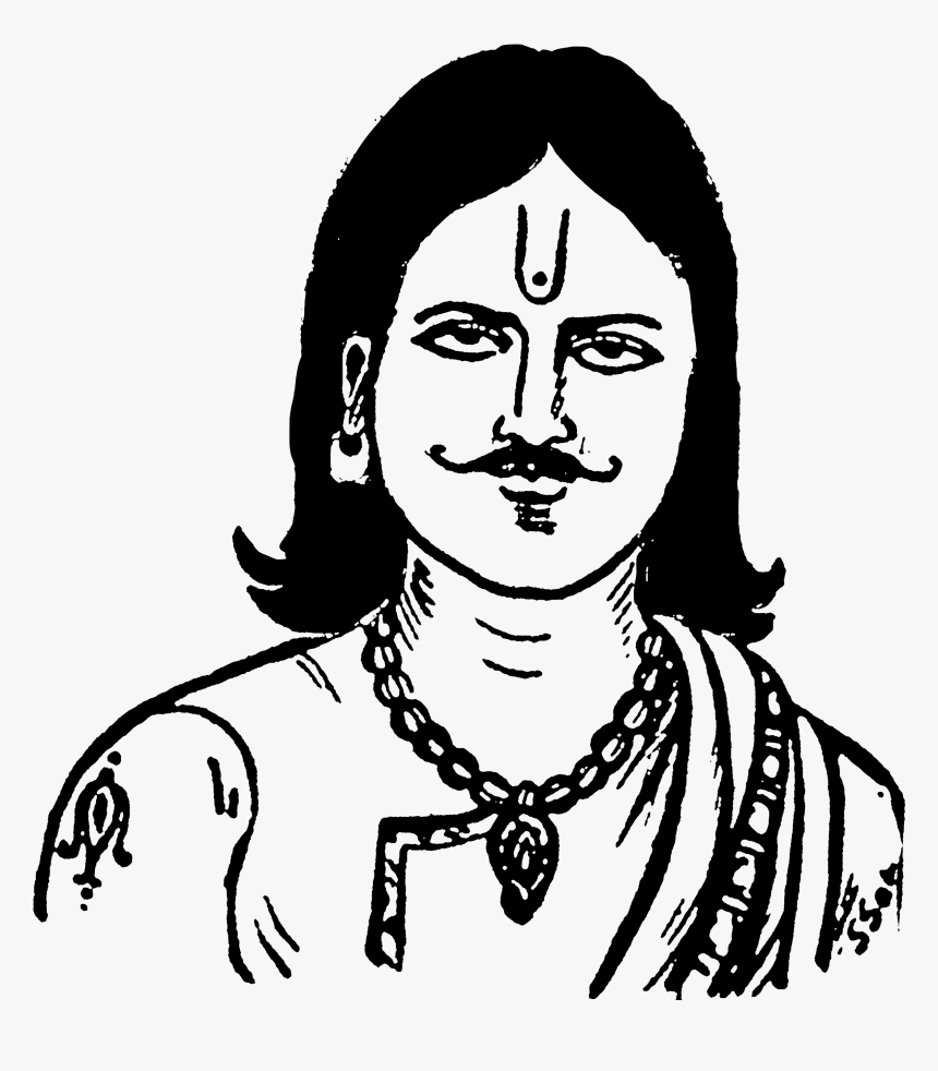 Upendra Bhanja Line Drawing - Kabi Samrat Upendra Bhanja, HD Png Download