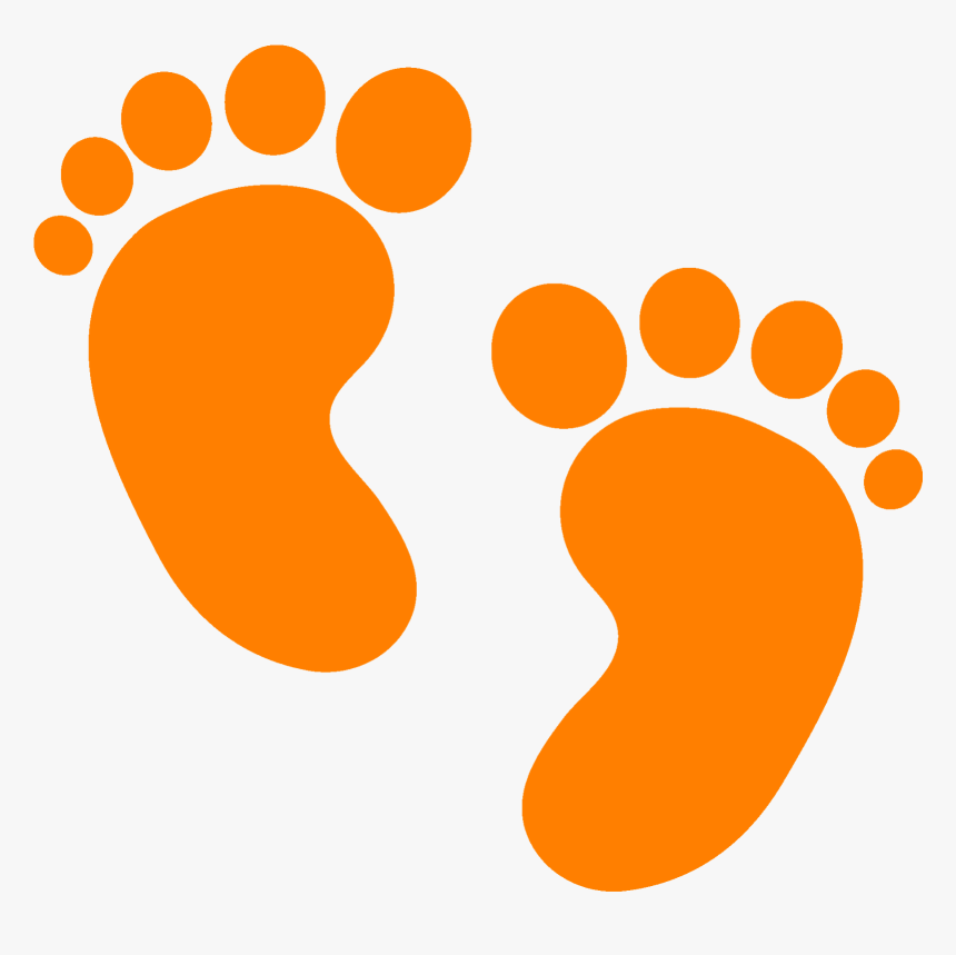 00, We Break Off Into Math Rotations/centers - Baby Footprints Clipart Png, Transparent Png