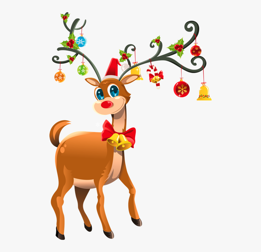 Christmas Card Rudolph Reindeer, HD Png Download