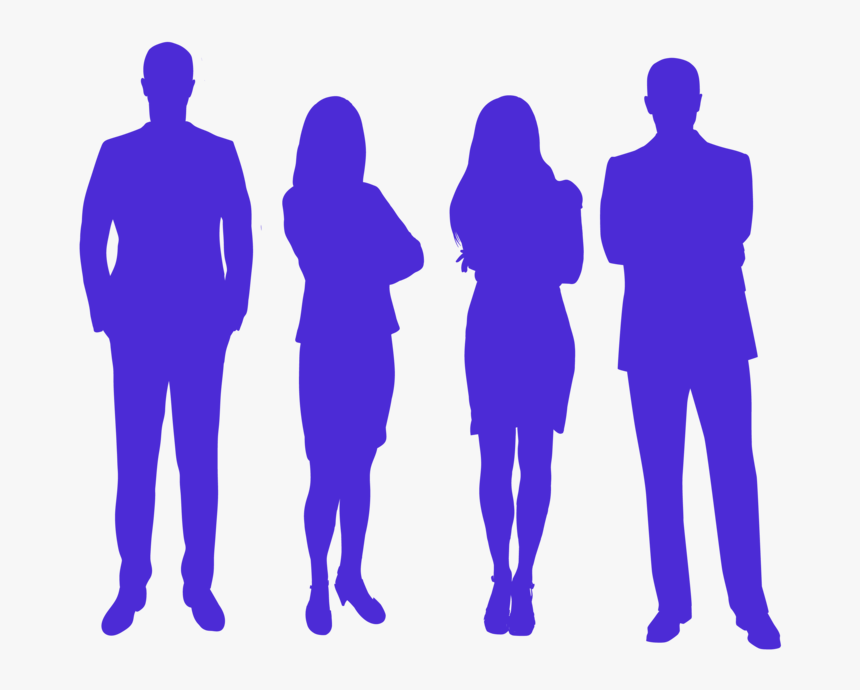 Ct Microsite Person Silhouettes - 4 Business People In Silhouette, HD Png Download