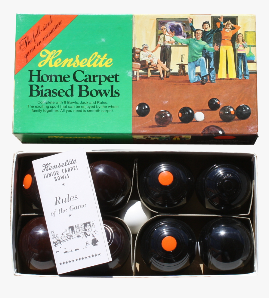 Henselite Junior Biased Carpet Bowls Game Vintage Boxed - Henselite Home Biased Carpet Bowls, HD Png Download