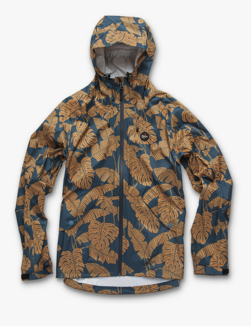 Aguacero Rainshell Monstera Print - Hoodie, HD Png Download