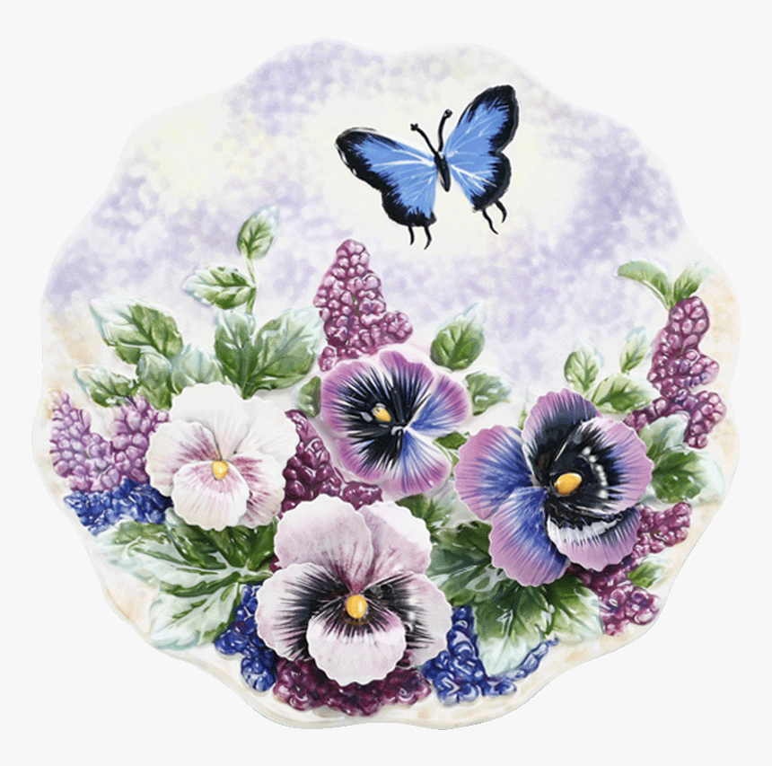Transparent Hanging Ornaments Png - Piatti Di Ceramica Con Farfalle, Png Download